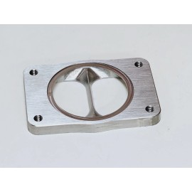 CFS Stainless T6 Divided to 3.0" Sch 40 Transition Turbo Flange Inlet Divorced S400