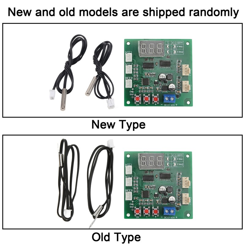 DC10‑60V 2 Channel 4 Wire Fan PWM Temperature Speed Controller
