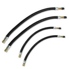 Moicstiy 4 PCS Tire Valve Extensions, 2 PCS 8.27 Inch Tire Valve Extension Adaptor and 2 PCS 11.81 Inch Flexible Valve Stem Extenders for Cars, Trucks, Motorcycles