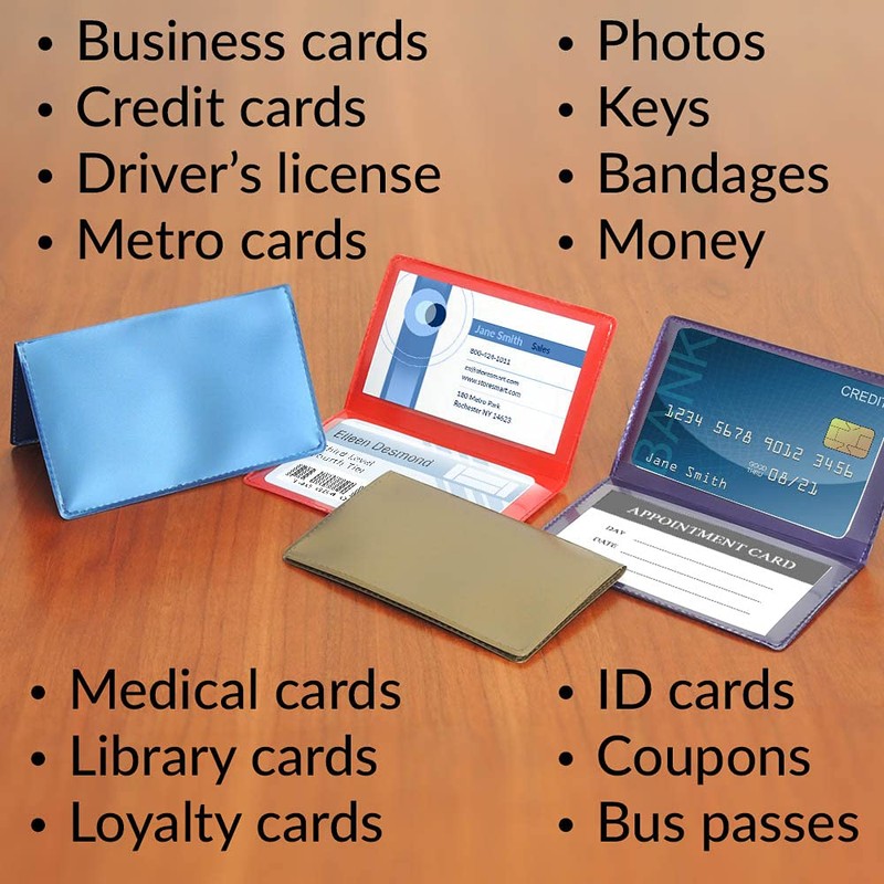 STORE SMART Folding Business Card Holders Rainbow 32-Pack - Each