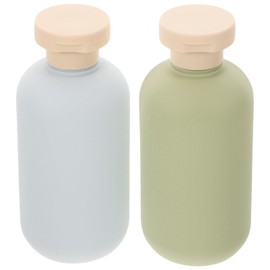 Baluue 2 Pcs Squeeze Bottles with Flip Caps Refillable Plastic Travel Bottles Shampoo Containers for Lotion Creams 200ml