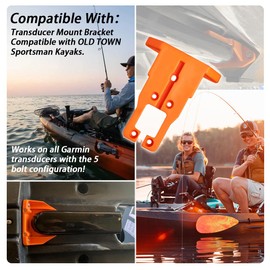 Ciuouient Kayak Part Kayak mounting Bracket,Transducer Mount Bracket Compatible with Old Town Sportsman Kayaks (Orange)