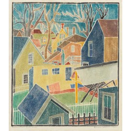 Blanche Lazzel : Provincetown Back Yards : 1920 : Archival Canvas Art