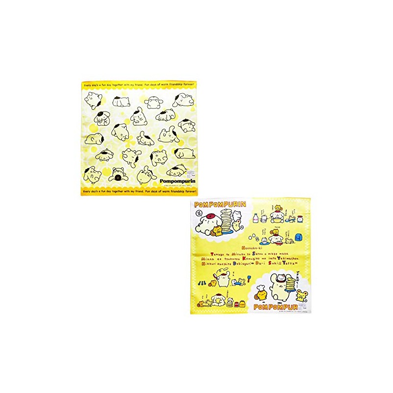 Pompompurin Napkin Lunch Cloth, Sanrio, Children, Set of 2