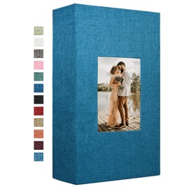 Vienrose Linen Photo Album 420 Pockets for 4x6 Photos Fabric Cover Photo Books Slip-in Picture Albums for Wedding Baby Vacation