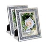 Crush Diamond Mirror Photo Frame In Bling Sparkle Crystal Silver
