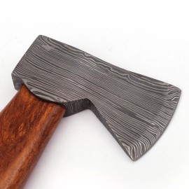 Unbranded Hand-Forged Damascus Steel Axe,Viking Bearded Axe, Sheesham Wood Handle & Sheath