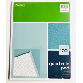 Top Flight (3) Top Flight Graph Paper 100 Sheets Each 3 Hole Punch Quad Ruled Pad 4 sq./in