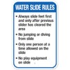 Arkansas Water Slide Rules Sign, Complies With State Of Arkansas