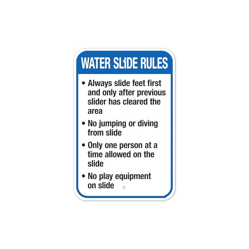 Arkansas Water Slide Rules Sign, Complies With State Of Arkansas