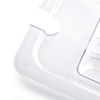 Vogue U254 Polycarbonate 1/6 Gastronorm Notched Lid,White,176x162mm