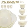 BoxedHome Nesting Plastic Mixing Bowl Set, 4 Piece Mixing Bowl