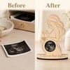 Baby Ultrasound Photo Frame for Pregnancy Keepsake - Wooden Sonogram
