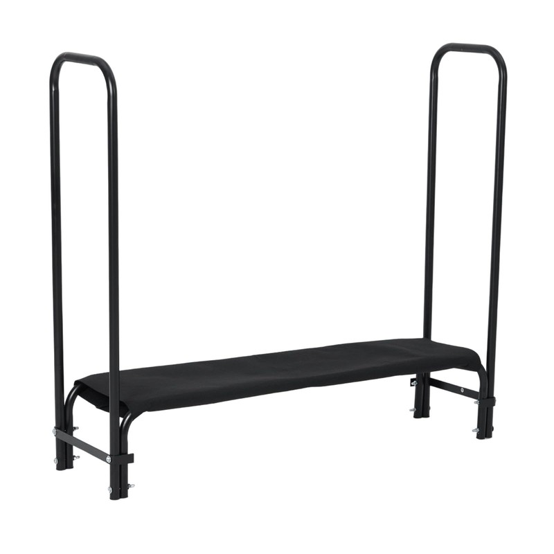 Premium 4Ft Firewood Rack Cover Set Heavy Duty Steel Log