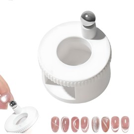 Magnetic Nail Magnet 360 Degree Rotation Marble Nail Glass Ball Effect Cat Eye Magnet Strong N40 Magnet Magnet Gel Tool Nail Art Tools Beginner Professional Self Nail (White)