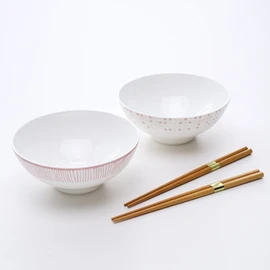 Korea Ceramics Retro Pink Carding Machine Set 2(6)P, Dot / 한국도자기 레트로핑크 소면기세트 2(6)P, 도트