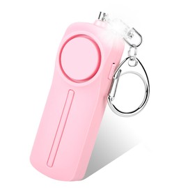 KEWUZY Personal Alarm for Women, Pocket Alarm with 130 dB Siren and LED Signal Light, Personal Alarm & Key Ring for Women Safety, Security Alarm for Children, Elderly (Pink)