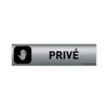 AUA SIGNALETIQUE - Plaque Aluminium brossé imprimé AluSign DARK -