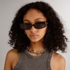 Le Specs Starlight Sunglasses - Black, Rectangle, Unisex, Contempory 90s