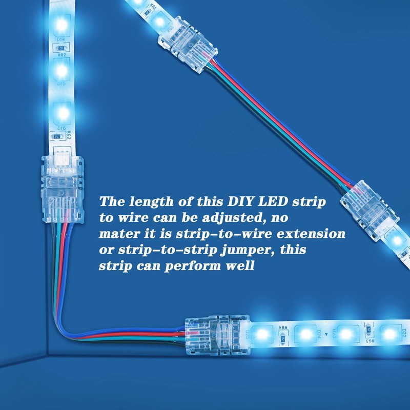 20 Conectores de Tira de Luz LED de 4 Pines