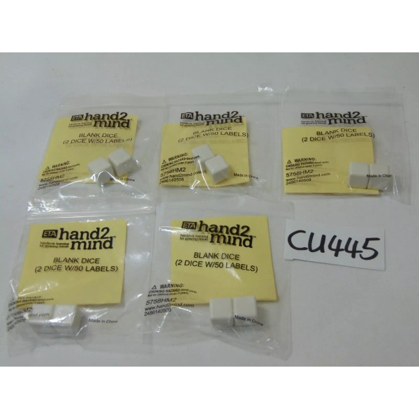 hand2mind 5 SETS OF HAND2MIND ETA BLANK DICE WITH LABELS