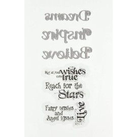 Sara Signature Collection Sara Signature - Enchanted Forest - Die & Stamp - Fairy Wishes Stamp and Metal Die Set, Clear/Silver