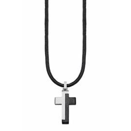 s.Oliver Boys Stainless Steel Cross Pendant Necklaces
