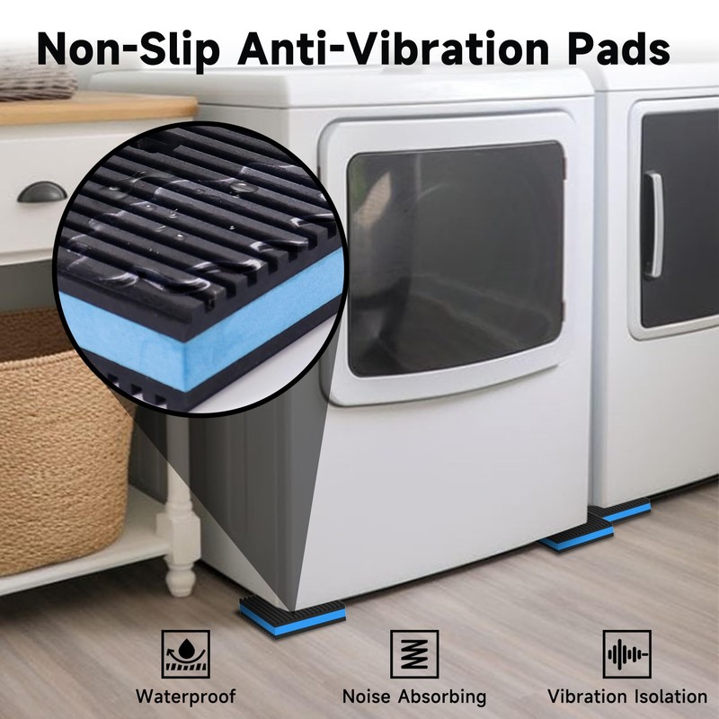 BJADE'S Anti Vibration Isolation Pads 4 Pack,Mechanical Vibration Damping Pad,Air