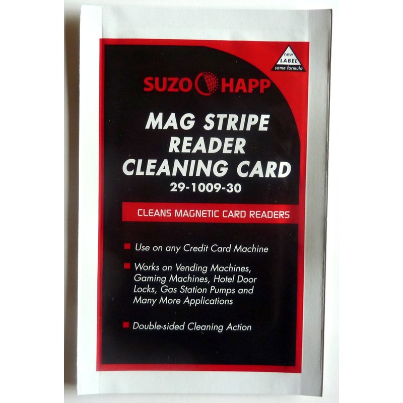 Suzo Happ Cleaning Card for Mag Stripe Card Readers Lot/12