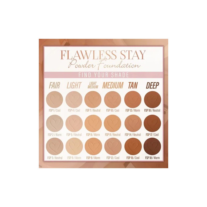 Beauty Creations Base En Polvo Compacto Flawless Stay Tono 5.5