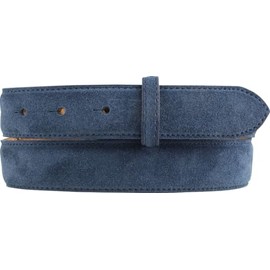 BELTINGER Suede Belt without Buckle 3.0 cm | Suede Leather Belt for Men and Women 30 mm | Suede Belt, navy
