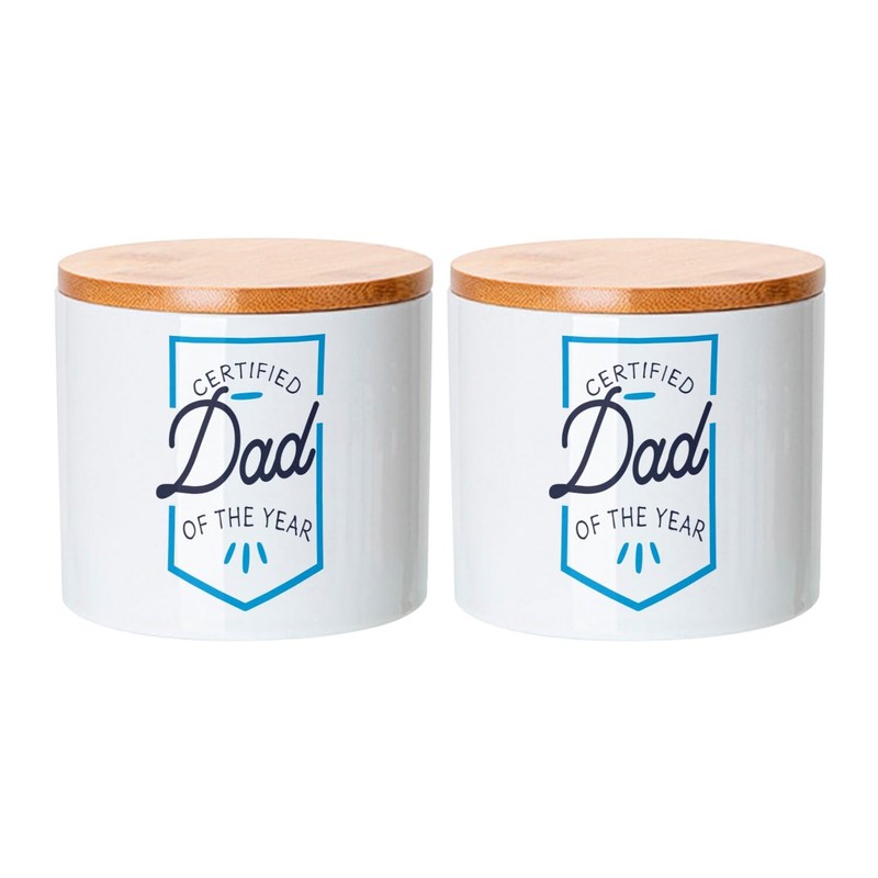 Ceramic Jar with Lid Bamboo - Certified Father of the