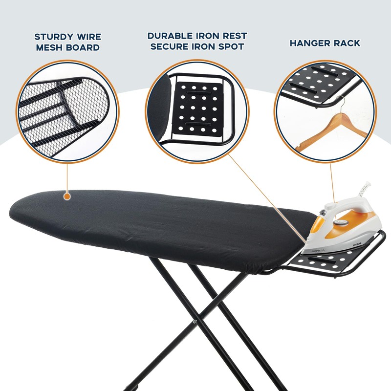 Ironing Board Full Size, RAINHOL 54"x13" Heavy Duty Compact Iron