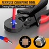 Ferrule Crimping Tool Kit,Wire Ferrule Kit Crimper Connectors，4 corners Self-adjustable