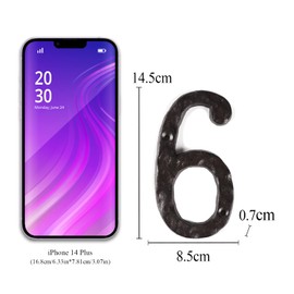 STCREE Cast Iron House Numbers 14.5cm Mailbox Numbers Address Numbers for House Mailbox Apartment Hotel Door Room Closet (6)