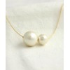 VingTAINE C3130 Double Cotton Pearl Necklace, M, Simple, Cotton
