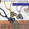 Cool Baphomet Necklace Satanic Jewelry Steel Inverted Leviathan Cross Pendant