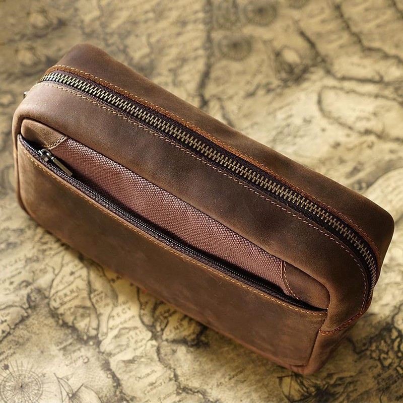 Leather Pencil Case, Large Retro Pencil Case, Multifunctional Pencil Case,