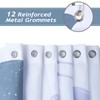 Bonhause Shower Curtain Whale Fish Ocean Shower Curtains for Kids