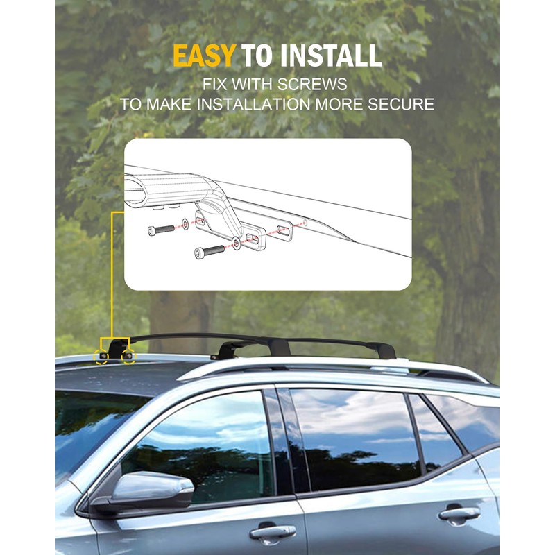 EZREXPM 220lbs Cross Bar Roof Rack Fit for GMC Terrain