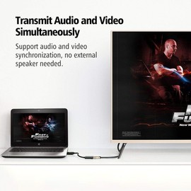 Jex Electronics Male Display Port DP to Female HDMI Adapter for Laptop, Computer PC Nvidia AMD Display Port Graphics Card to HDMI Monitor