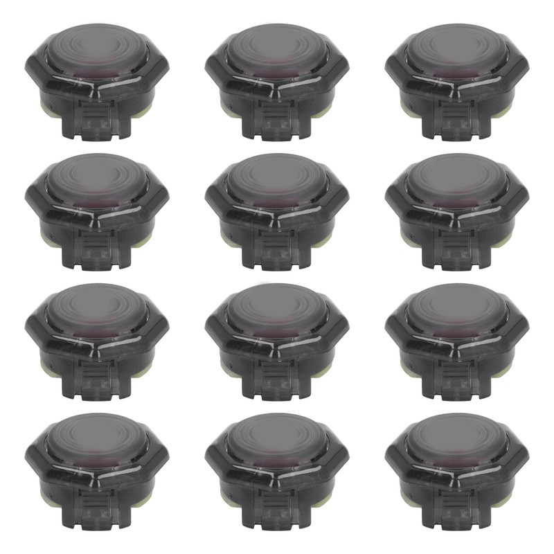 12pcs Arcade Button Professional POM Red Switch Mechanical Push Button