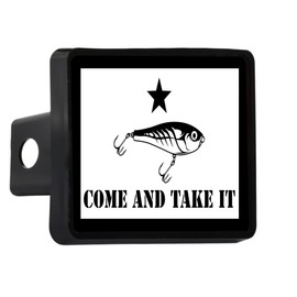 Rogue River Tactical Funny Fishing Boat Truck Trailer Hitch Cover Plug Come and Take It Lure Gift for Fisherman Fish