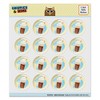 Root Beer Float Puffy Bubble Dome Scrapbooking Crafting Sticker Set