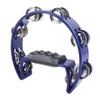 Musical Tambourine Plastic Stainless Steel Clear Crisp Sound Lightweight Percussion