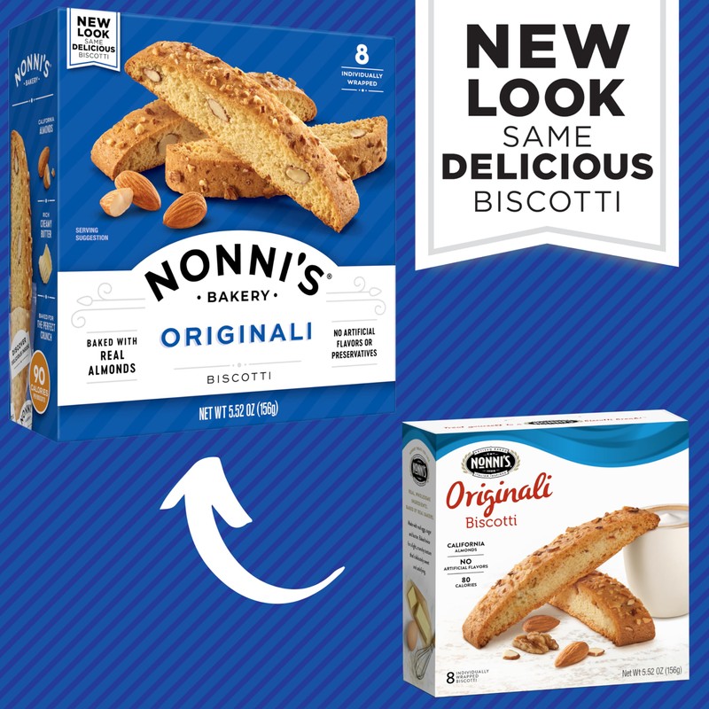 Nonni's Originali Almond Biscotti Italian Cookies - 3 Boxes Biscotti