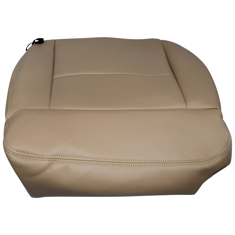 Ford Leather Driver Bottom Seat Cover Beige W/ Foam Cushion