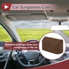 X AUTOHAUX Car Sunglasses Case with Magnetic Universal Sun Visor