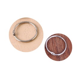 Vokowin 100 Pcs Binder Rings, 25mm Wearable Loose Leaf Binder Rings, Flash Card Rings, Small Round Binding Rings, Book Rings for Flash Cards, Papers, Keychains School, Office, Or Home (K142-1)