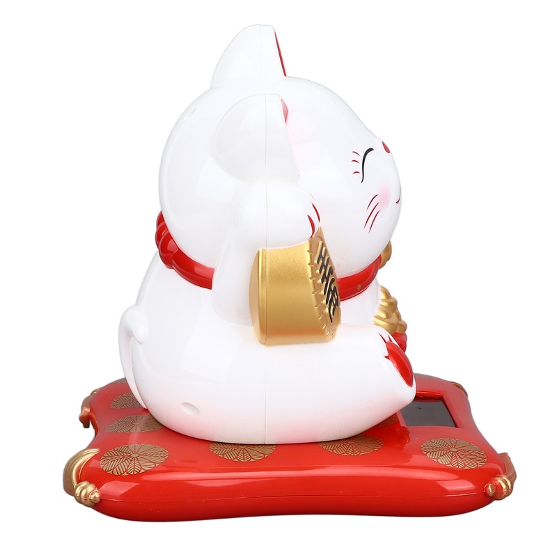 Lucky Cat Solar Powered Cute Decorative Wealth Welcoming Waving Fortune